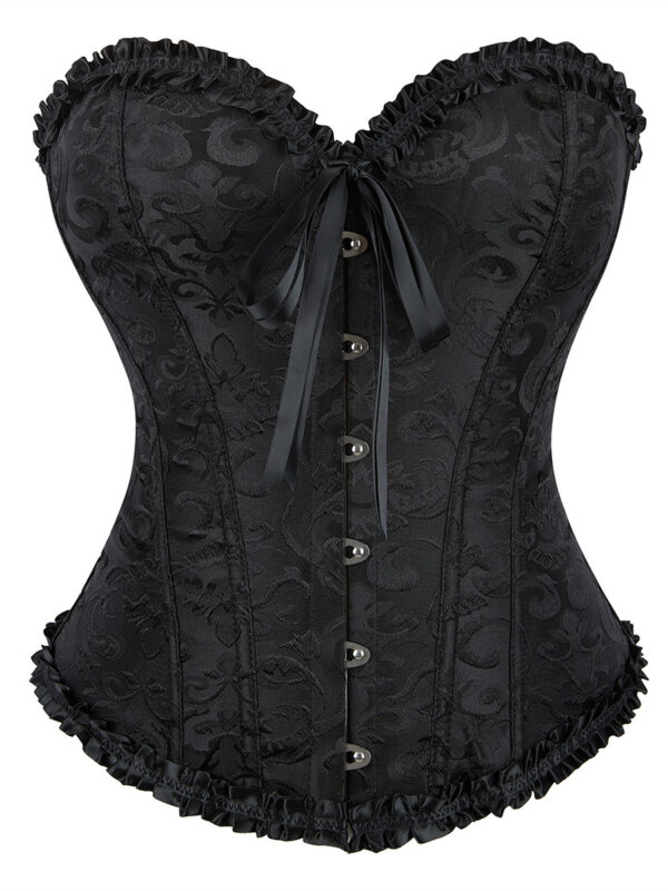 Black Lace Strapless Corset Bustier Top