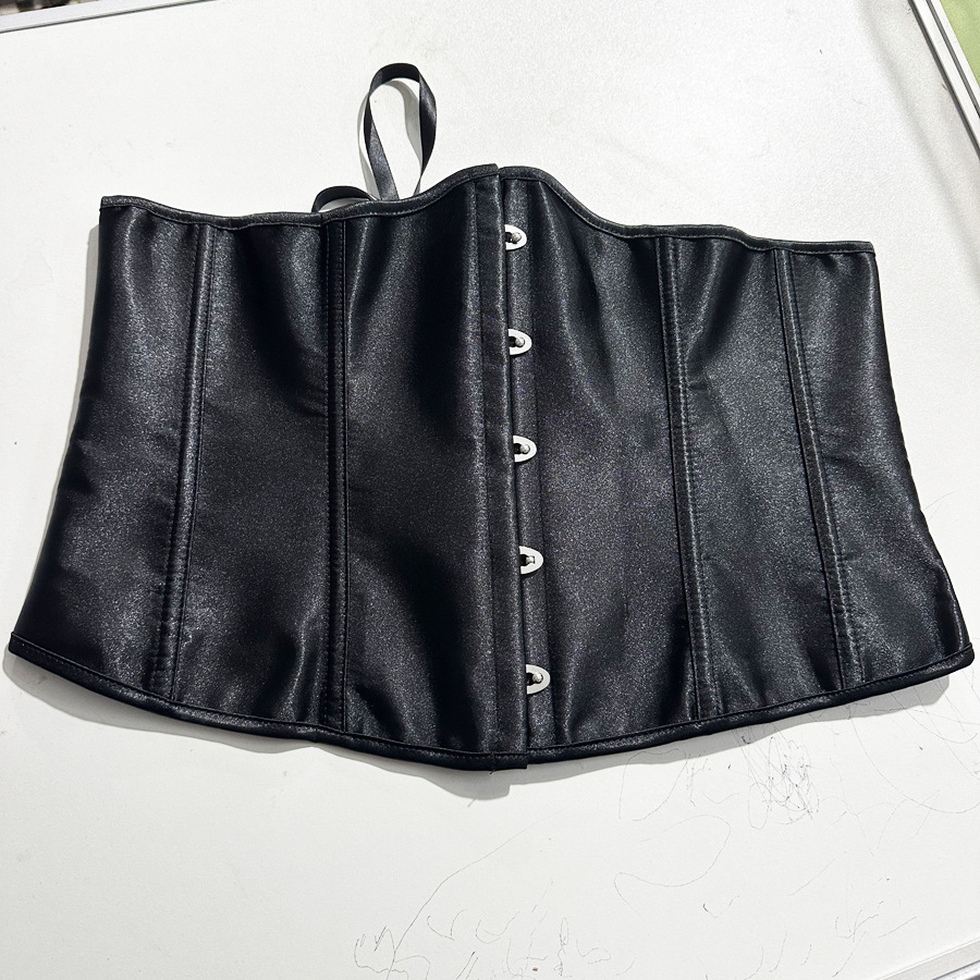 HKRXEC Black Strapless Corset Waist Trainer Top