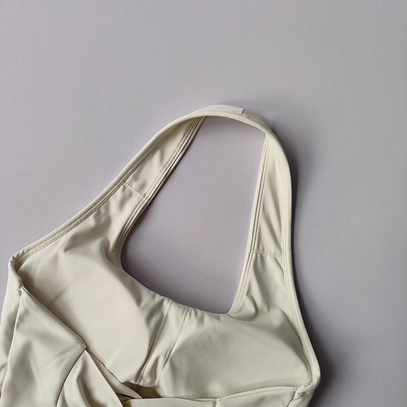 HKRXEC Racerback Sports Bra Crop Top in Light Blue