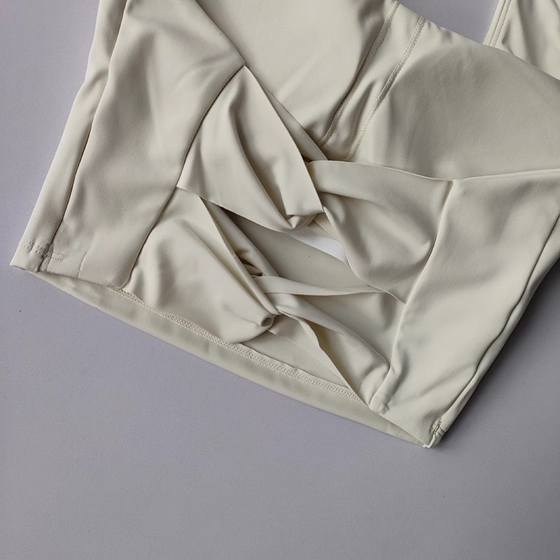 HKRXEC Racerback Sports Bra Crop Top in Light Blue