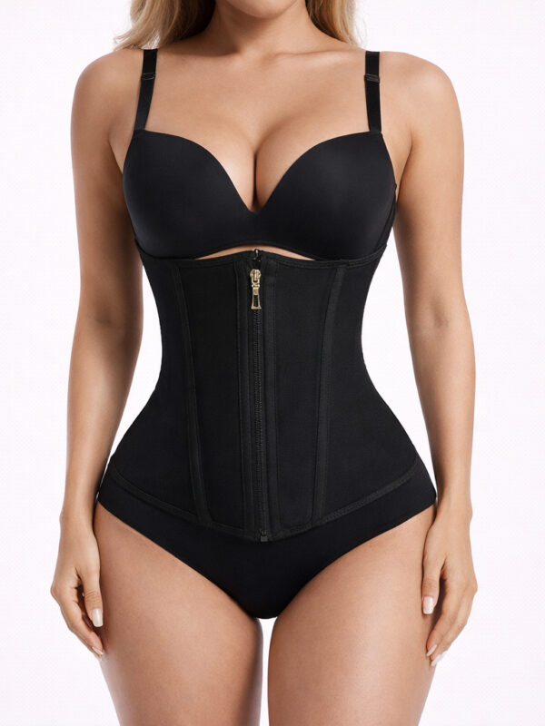 Cup-Support Zip-Front Shaping Bodysuit