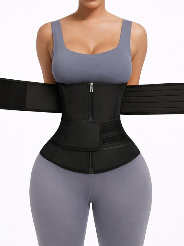 Wraparound Waist Trainer Belt with Support Band
