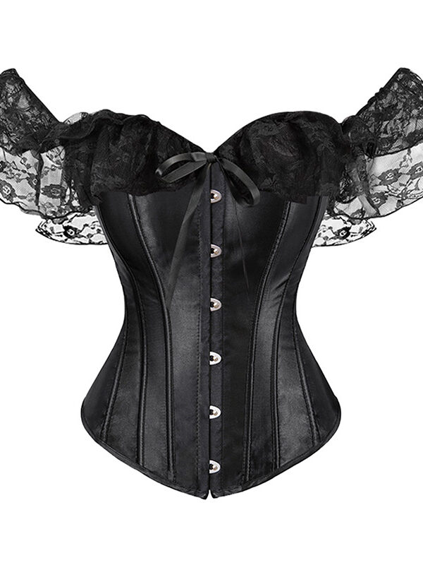 Off-Shoulder Lace Corset Bustier Top