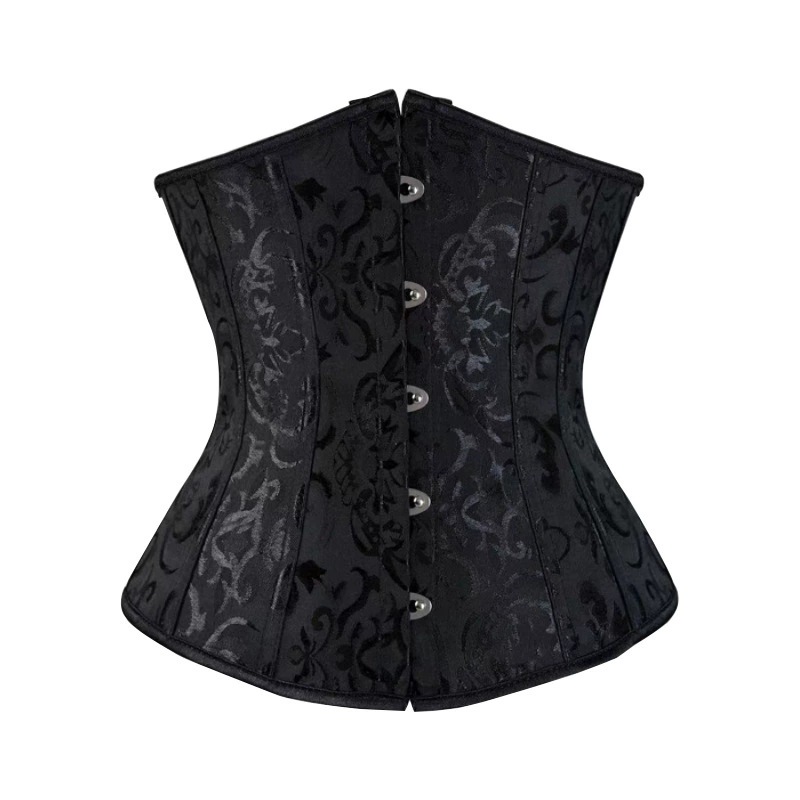 HKRXEC Black Strapless Corset Waist Trainer Top