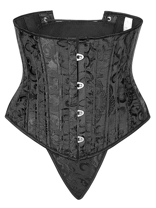 Black Brocade Underbust Corset Top