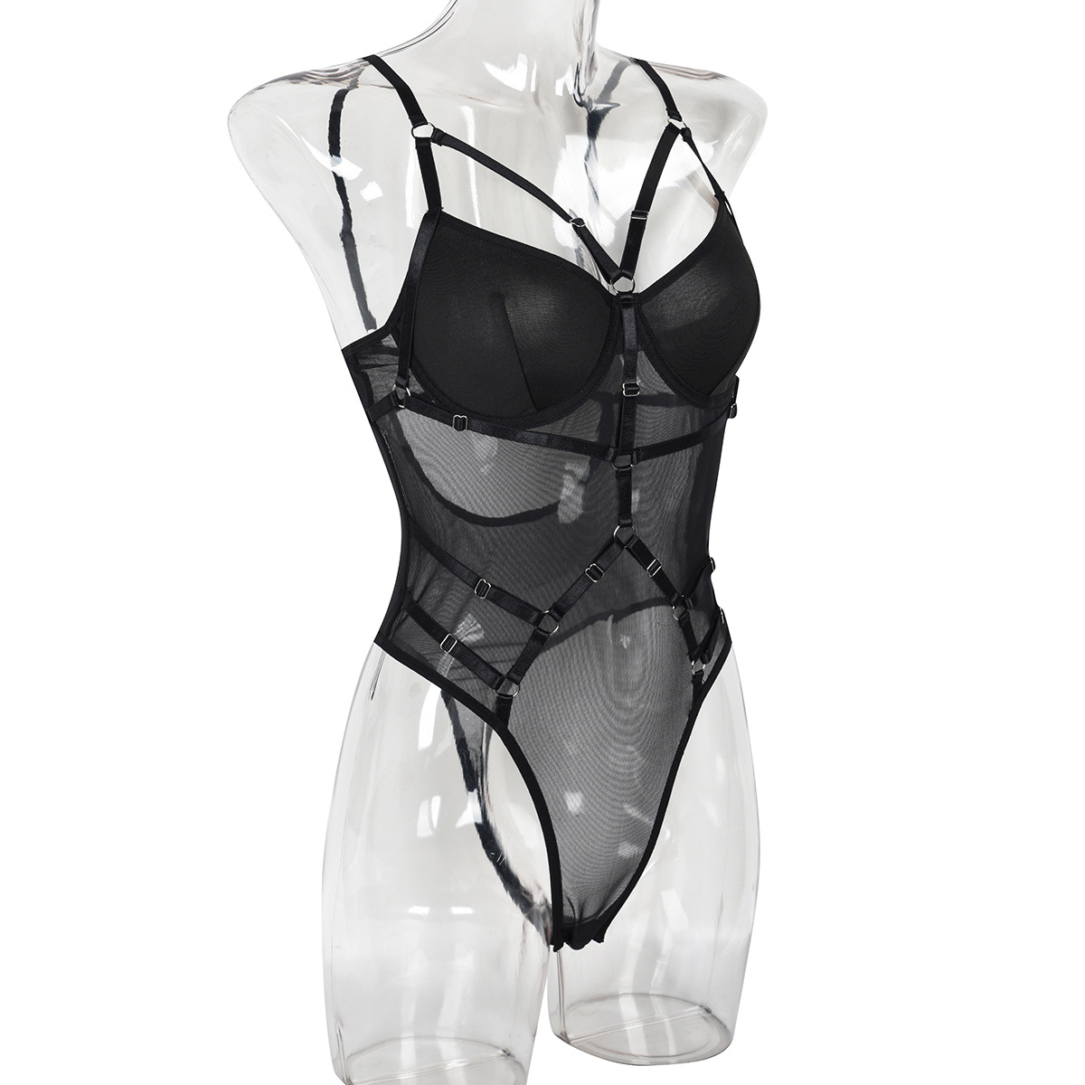 HKRXEC Strappy Sculpting Bodysuit in Red