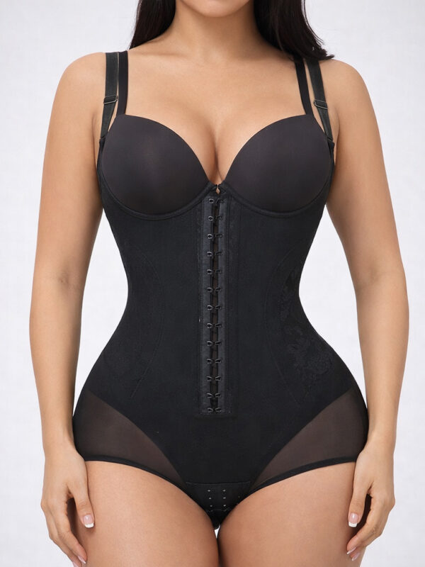Spaghetti-Strap Front-Zip Shaping Bodysuit