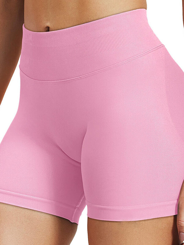 High-Waist Sculpting Bike Shorts in Pink