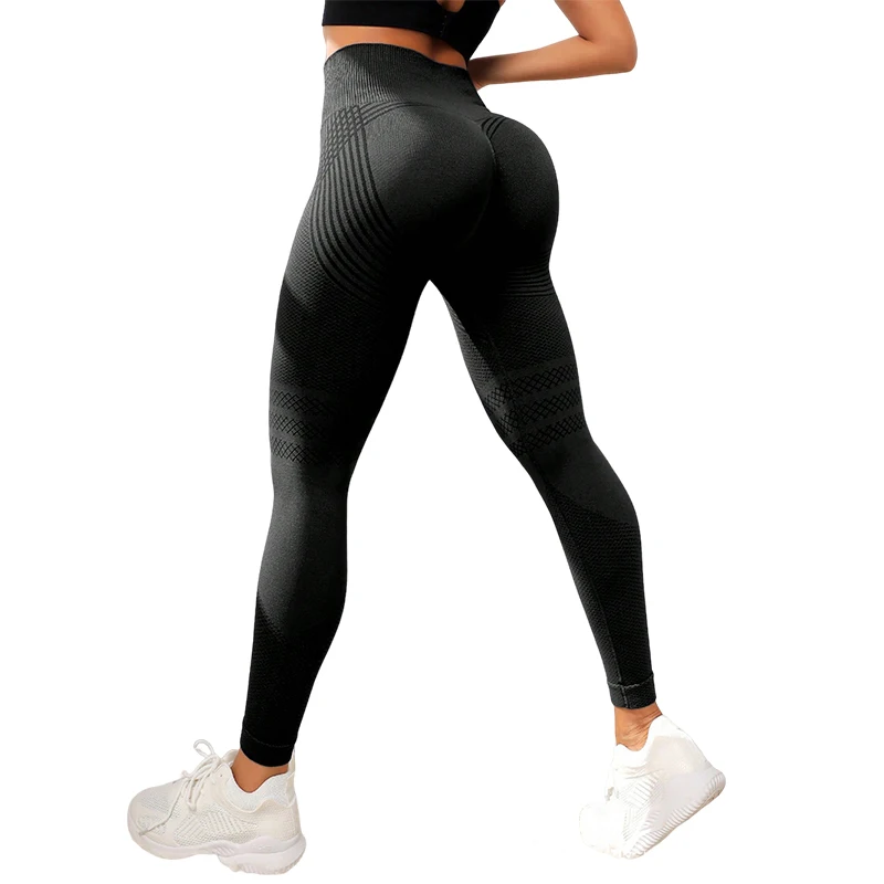 HKRXEC High-Waist Sculpting Leggings in Light Blue