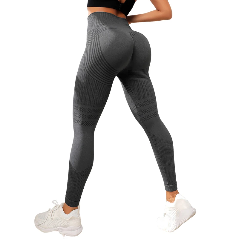HKRXEC High-Waist Sculpting Leggings in Light Blue
