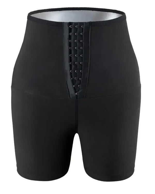 High-Waist Hook-and-Eye Shaping Shorts