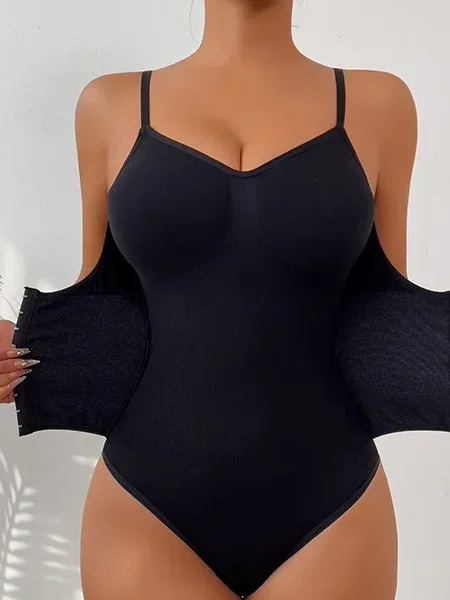 HKRXEC Open-Bust Side-Buckle Shaping Bodysuit Brief