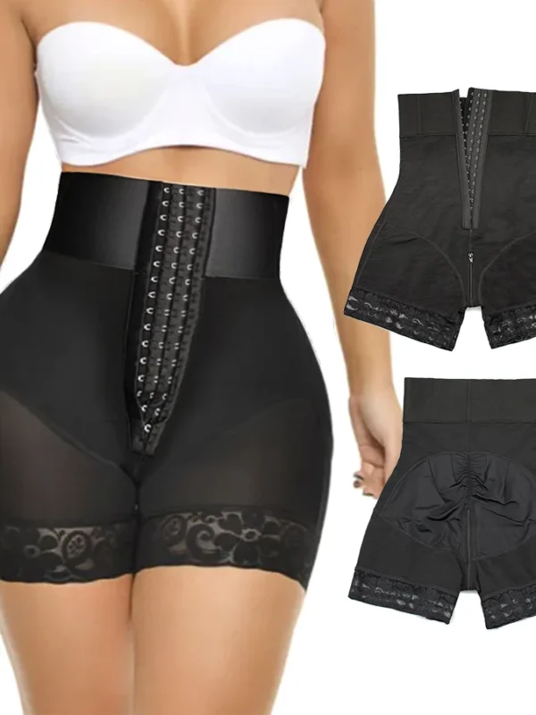 Waist Trainer and Lace-Trim Shaping Shorts Set