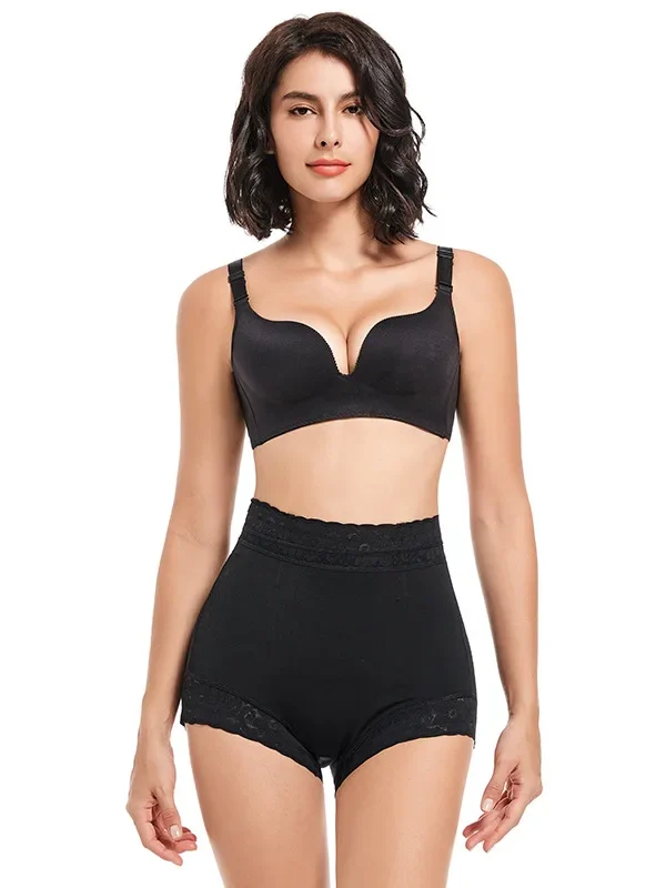 Wireless Support Bra and High-Waist Shaping Brief Set