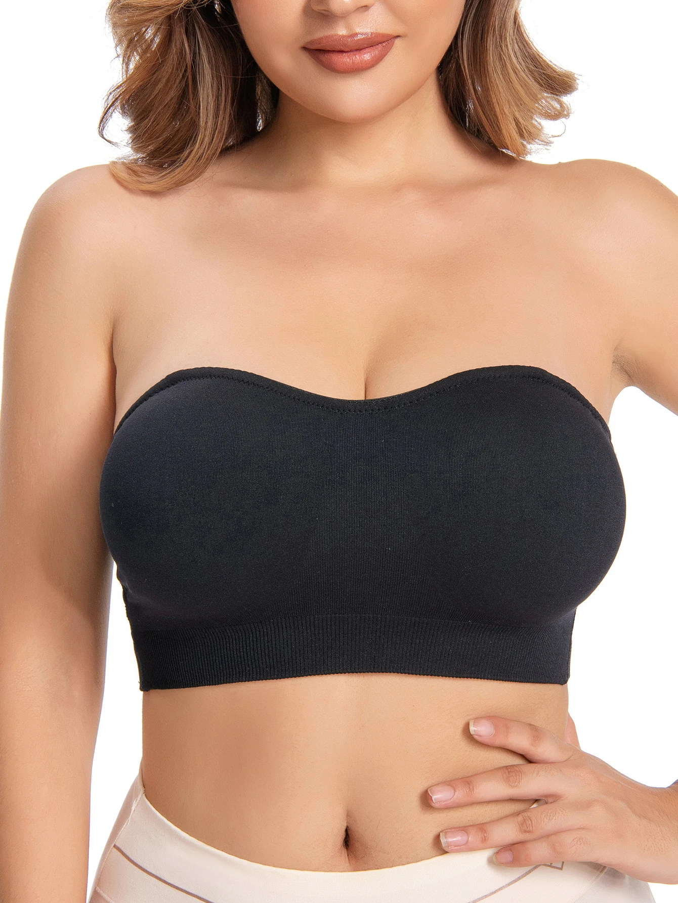 HKRXEC Strapless Seamless Support Everyday Bra