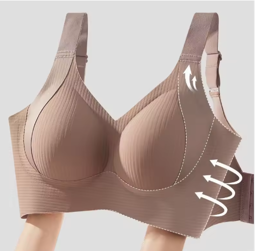 HKRXEC Seamless Wide-Strap Wireless Support Everyday Bra