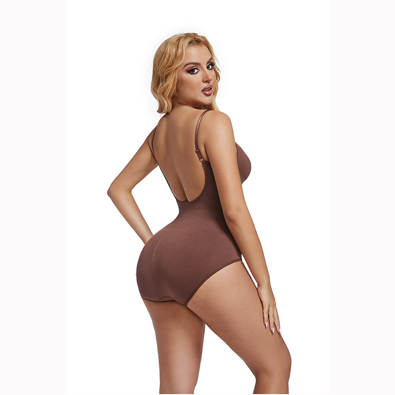 HKRXEC Seamless V-Neck Shaping Bodysuit Brief