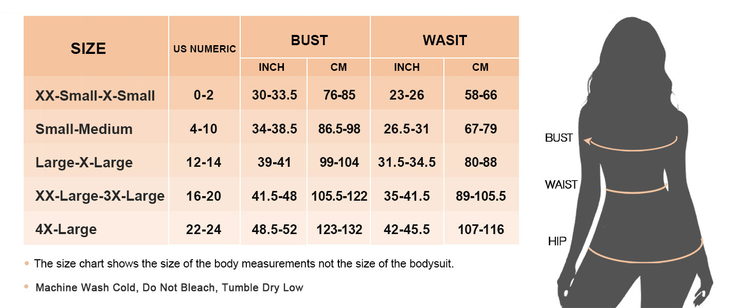 Size chart reference